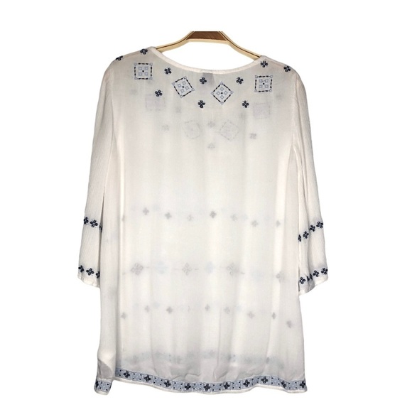 GAP White with embroidered details Women's Blouse - Picture 2 of 8